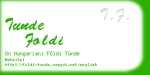 tunde foldi business card
